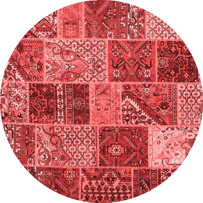 Machine Washable Patchwork Red Transitional Rug, wshcon2699red