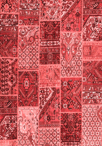 Patchwork Red Transitional Rug, con2699red