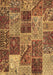 Patchwork Brown Transitional Rug, con2699brn