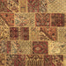 Square Patchwork Brown Transitional Rug, con2699brn