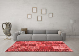Transitional Red Washable Rugs