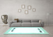 Machine Washable Solid Light Blue Modern Rug in a Living Room, wshcon269lblu