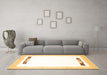 Machine Washable Solid Brown Modern Rug in a Living Room,, wshcon269brn