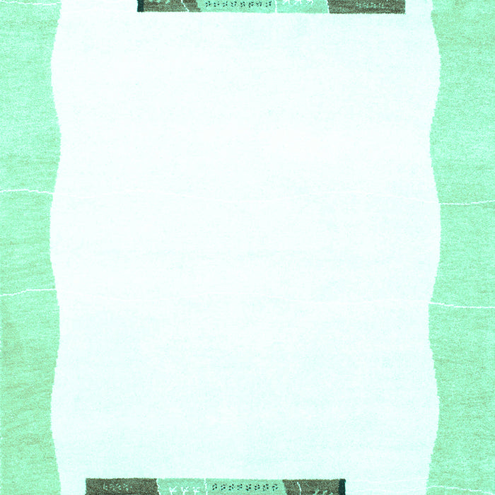 Machine Washable Solid Turquoise Modern Area Rugs, wshcon269turq