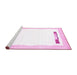 Sideview of Machine Washable Solid Pink Modern Rug, wshcon269pnk