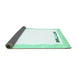 Sideview of Solid Turquoise Modern Rug, con269turq