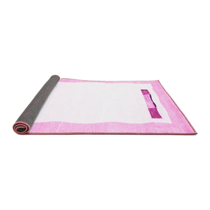 Sideview of Solid Pink Modern Rug, con269pnk