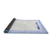 Sideview of Solid Blue Modern Rug, con269blu