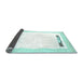 Sideview of Solid Light Blue Modern Rug, con269lblu