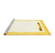 Sideview of Machine Washable Solid Yellow Modern Rug, wshcon269yw