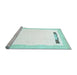 Sideview of Machine Washable Solid Light Blue Modern Rug, wshcon269lblu