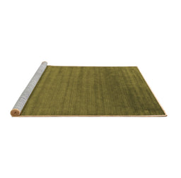Sideview of Machine Washable Abstract Brown Contemporary Rug, wshcon26brn