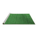 Sideview of Machine Washable Abstract Emerald Green Contemporary Area Rugs, wshcon26emgrn