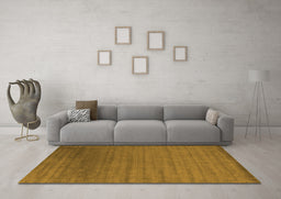 Machine Washable Abstract Orange Contemporary Area Rugs in a Living Room, wshcon26org