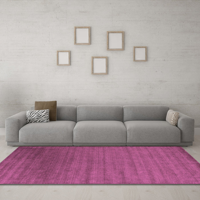 Machine Washable Abstract Pink Contemporary Rug in a Living Room, wshcon26pnk