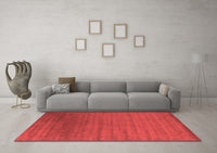 Machine Washable Abstract Red Contemporary Rug, wshcon26red