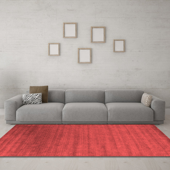 Contemporary Red Washable Rugs