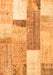 Patchwork Orange Transitional Rug, con2700org