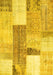 Patchwork Yellow Transitional Rug, con2700yw