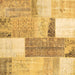 Square Patchwork Brown Transitional Rug, con2700brn