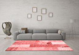 Transitional Red Washable Rugs
