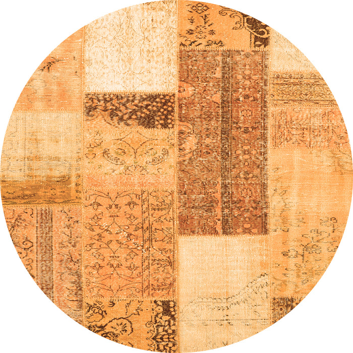 Square Patchwork Orange Transitional Rug, con2700org