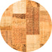 Square Patchwork Orange Transitional Rug, con2700org