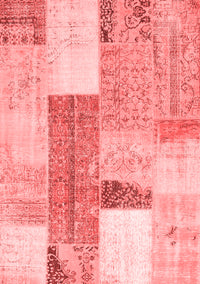 Patchwork Red Transitional Rug, con2700red