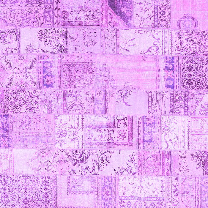 Square Patchwork Purple Transitional Rug, con2701pur