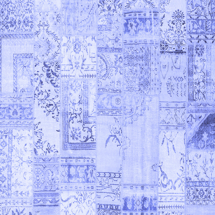 Patchwork Blue Transitional Rug, con2701blu