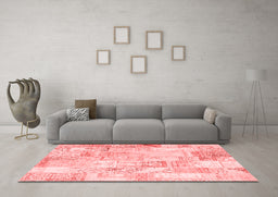 Transitional Red Washable Rugs