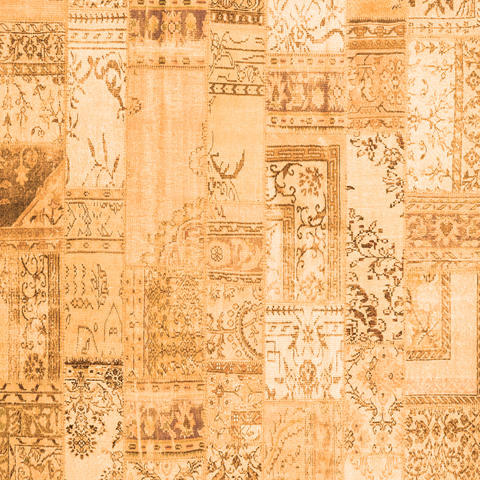 Patchwork Orange Transitional Rug, con2701org