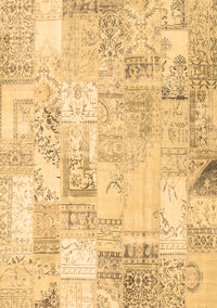 Patchwork Brown Transitional Rug, con2701brn