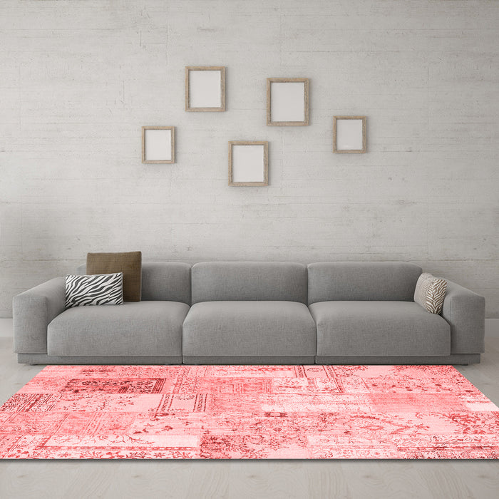 Transitional Red Washable Rugs