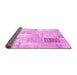 Sideview of Patchwork Pink Transitional Rug, con2702pnk