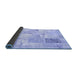 Sideview of Patchwork Blue Transitional Rug, con2702blu