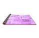 Sideview of Patchwork Purple Transitional Rug, con2702pur