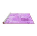 Sideview of Machine Washable Patchwork Purple Transitional Area Rugs, wshcon2702pur