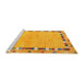 Serging Thickness of Machine Washable Contemporary Orange Rug, wshcon2703