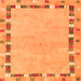 Serging Thickness of Abstract Orange Contemporary Rug, con2703org