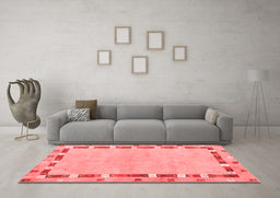Contemporary Red Washable Rugs