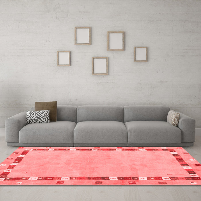 Contemporary Red Washable Rugs