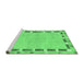 Sideview of Machine Washable Abstract Emerald Green Contemporary Area Rugs, wshcon2703emgrn