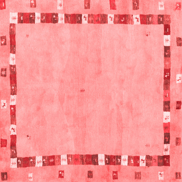 Machine Washable Abstract Red Contemporary Rug, wshcon2703red