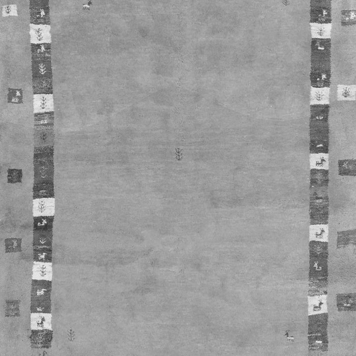 Serging Thickness of Machine Washable Abstract Gray Contemporary Rug, wshcon2703gry