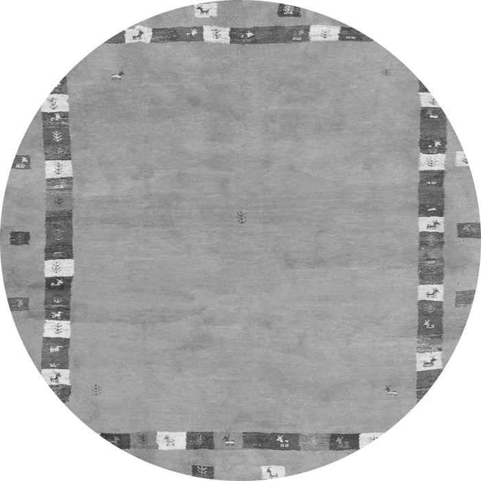 Square Abstract Gray Contemporary Rug, con2703gry