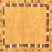 Square Abstract Brown Contemporary Rug, con2703brn