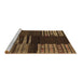 Sideview of Machine Washable Southwestern Brown Country Rug, wshcon2704brn