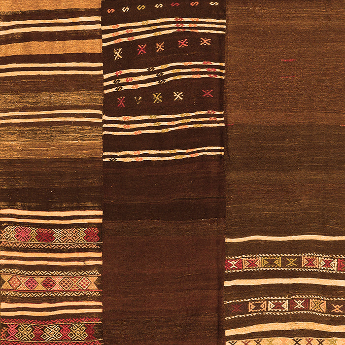 Serging Thickness of Machine Washable Southwestern Orange Country Area Rugs, wshcon2704org