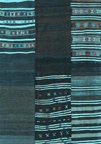 Southwestern Light Blue Country Rug, con2704lblu